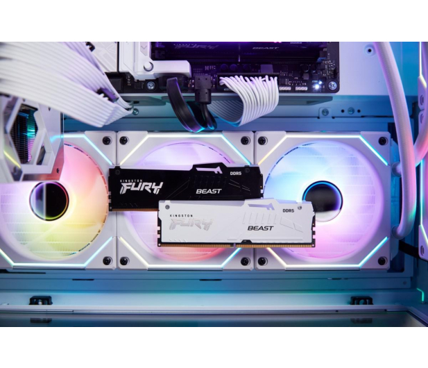 KINGSTON  DDR5 Fury Beast RGB 32GB(1*32GB)/6000 CL36 biała KF560C36BWEA-32 - 1139017 - zdjęcie 3